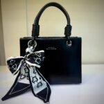 Chic Black Chrisbella Scarf Handle Bag