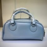 BAGCO Stylish Light Blue Barrel Top-Handle Handbag - Image 2