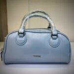 BAGCO Stylish Light Blue Barrel Top-Handle Handbag