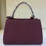 Elegant Burgundy Women’s Handbag – Sophisticated Textured Top Handle Bag - Image 2