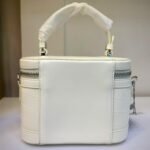 Chrisbella Chic Off-White Croc-Embossed Top-Handle Vanity Handbag - Image 2
