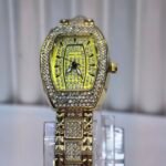 Baolee Crystal-Embellished Gold-Tone Oval Watch