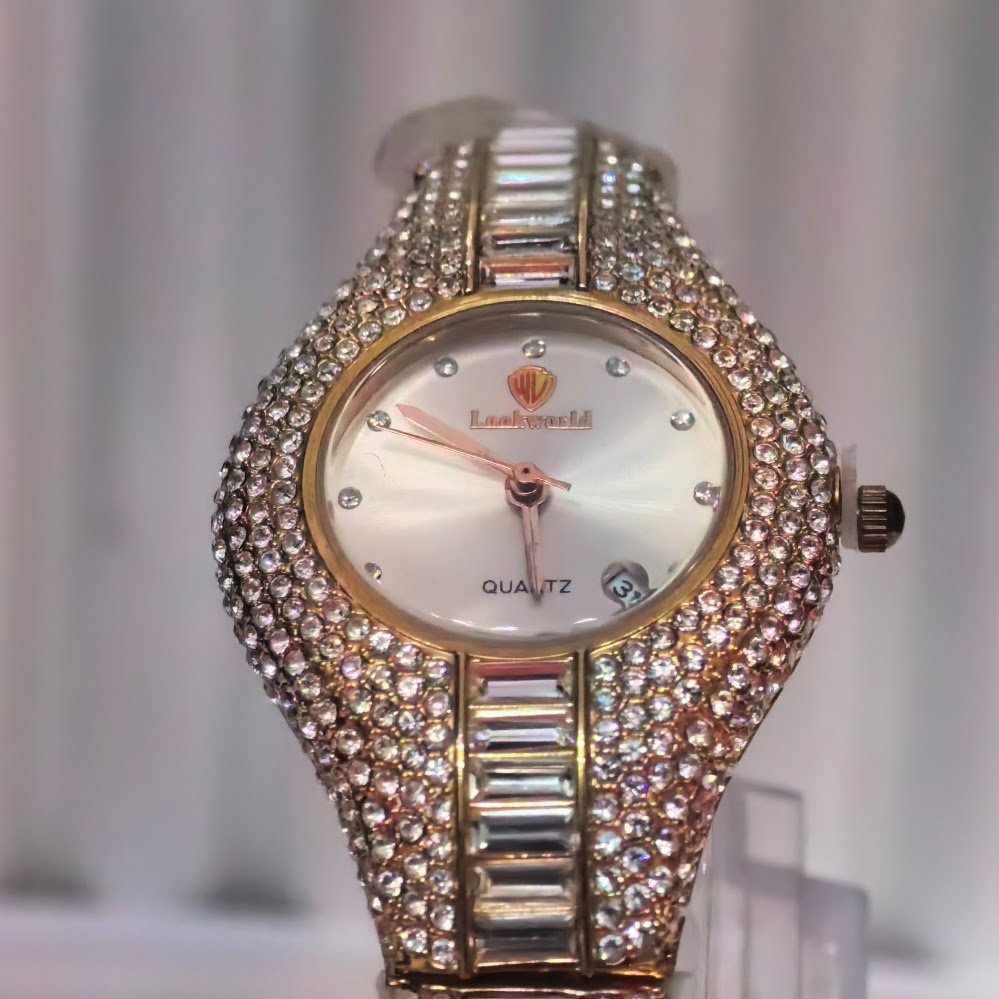 IMG_20260912_192004 Lookworld Crystal-Embellished Rose Gold-Tone Women's Watch - Image 1