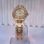 NK Crystal-Embellished Gold-Tone Women's Watch - Image 3