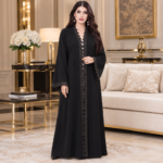 Ambar Lace-Trim Abaya - Image 4