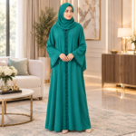 Ambar Lace-Trim Abaya