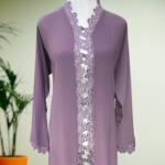 Ambar Lace-Trim Abaya - Image 8